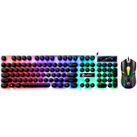 Precise Control And Comfortable Design GTX300 Wired 104-key Color LED RGB Gaming Computer Office Keyboard And Mouse Combination