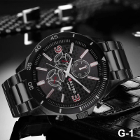 Jam Tangan Pria Analog GASTRO 1104 Tali Rantai Stainless Tanggal