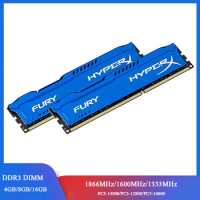 Memoria RAM DDR3L DDR3 8GB 4GB 1866MHz 1600MHz 1333MHz Desktop RAM 240 Pins DIMM 1.35V /1.5V DDR3L RAM HyperX FURY Memory Module