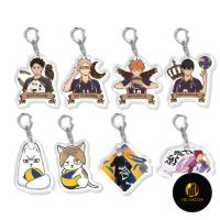 Móc khóa Hoạt Hình Haikyuu Hinata Kenma Oikawa phụ kiện túi xách balo móc khoá bằng chất liệu arcryl