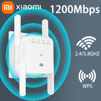 Xiaomi Original New WiFi Repeater AC1200 WiFi Extender Amplifier 2.4G/5GHz Wi-Fi Signal Booster Long Range Network Access Point