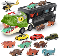 Dinosaur Toys for Kids 3-5 5-7 Dinosaur Transport Carrier Truck with 10Car Dinosaur T-Rex Cars Track