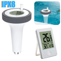 Digital Swimming Pool Thermometer Floating Digital Outdoor Floating Thermometers IPX8 For Swimming Pool Bathrooms Aquarium Sinks