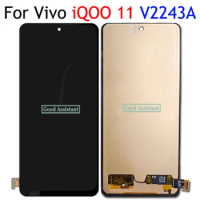 6.78 " TFT Black For Vivo iQOO 11 V2243A LCD Display Screen Touch Digitizer Assembly Panel Replacement parts No Fingerprints