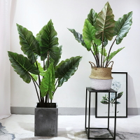 小桿彩虹仿真裝飾盆栽室內植物ins風客廳大型落地綠植北歐植物