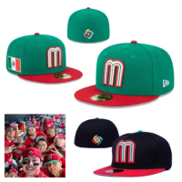 1 pc 2024 Man Woman mexico flag Snapback mexico hat Fashion Flag Team Hip Hop Letter M Mexico Baseball Cap Fitted Ha