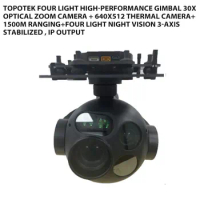 Topotek FH30G619L15NA Four light high-performance Gimbal 30x Optical zoom camera + 640x512 thermal camera+1500m ranging+four lig
