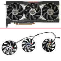 Cooling Fan Double Ball For AMD Radeon RX6800 RX6800XT RX6900XT 16G Graphics Card Fan Replacement 75MM 4PIN FD7010H12S GPU FANS