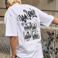 TV FUZZ VNTG TEE, เสื้อยืดแขนสั้นพิมพ์ลายลำลองผู้ชาย BEN DAVIS