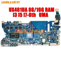 UX461UA Laptop Motherboard For ASUS  Zenbook Flip 14 UX461UA UX461U. 4GB/8GB/16GB-RAM i3-8130U i5-8250U i7-8550U