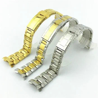 Stainless Steel Curved End Bracelet Vintage Watch Band Fits For Rolex Submariner 16610 for Water Gho