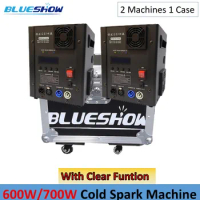2PCS Ti Power 700w Cold Spark Machine With flightcase option 600W DMX 750W Cold Firework Machine Fountain Stage Spark Machine