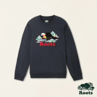 【Roots】Roots 男裝- 冬日海狸系列 佳節海狸圓領上衣(軍藍色)