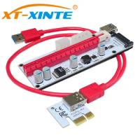 USB3.0 PCIE 1X to 16X PCI Express Riser Card Extension Cable with DC Single Power Cable VER008S for Mining Miner Bitcoin BTC