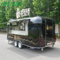 WECARE Mobile Coffee Shop Bar Pizza Catering Trailer Custom Fast Food Trailer Fully Equipped Taco Crepe Food Truck for Sale