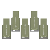 【Team 十銓】C201 64GB 印象碟 USB 3.2 莫蘭迪系列 隨身碟 灰調綠(防潑水+終身保固五入組)