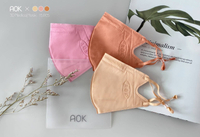 【滿$599折$50】AOK飛速 - 3D立體醫療口罩-暮橙L (3色/各5入+獨家置物袋)-限量版【紫貝殼】