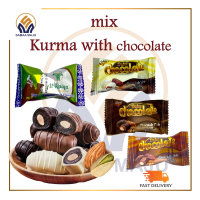 Almond Chocolate Dates Kurma Almond White Chocolate Dates , Dark Chocolate Dates , milk choclate Dat