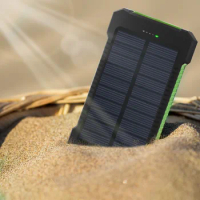 For Xiaomi iPhone Solar Power Bank 10000mAh External Battery Fast Charging waterproof Powerbank With SOS Flashlight Poverbank