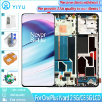 Original 6.43" For OnePlus Nord 2 5G LCD Touch Screen Digitizer Replacement Parts For OnePlus Nord CE 5G AMOLED Screen Display