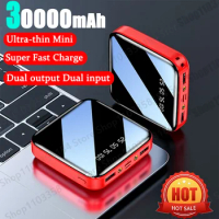 30000mAh Mini Power Bank Super Fast Charge Portable External Battery Pack Digital Display Powerbank For Xiaomi iPhone Samsung