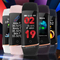 2020 Smart Watch Wristband Body Temperature Monitor Waterproof Fitness Tracker Call Reminder Sport Mode Smartwatch Men Women