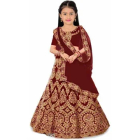 Lehenga Choli Kids Girls Embroidered Lehenga Choli Indian Wedding Wear Lengha Chunri Lehanga
