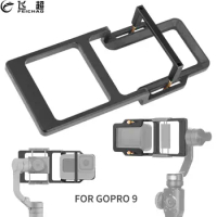 Action Camera Switch Adapter for Zhiyun Feiyu MOZA DJI DSLR Handheld Gimbal Mount Plate Splint for Gopro Hero 10 9 8 Black 7 6 5