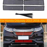 For Honda Odyssey 2015 2016 2017 Car Style 4pcs Front Insect Grill Middle Net Insect Screening Protective Mesh Cover Accessoies