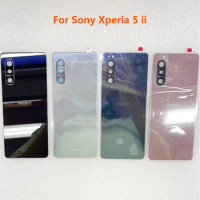 Xperia5 ii Back Cover For Sony Xperia 5 II Battery Glass Cover Rear Door Housing Case With Camera Lens Replacement Parts