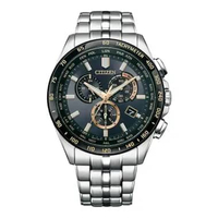 Jam Tangan Pria Citizen Eco Drive CB5876-60E Radio Controlled 30th Anniversary Black Dial St Steel L