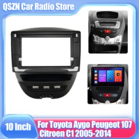 2 Din Car Frame Fascia Adapter Decoder Android Car Radio Dash Fitting Panel Kit For Toyota Aygo Peugeot 107 Citroen C1 2005-2014