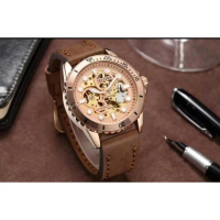 PROMO Jam Tangan Pria BELLEDA 9352 Kulit Automatic Movement Tahan air Watches