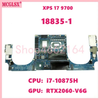 18835-1 With i7-10875H CPU RTX2060-V6G GPU Laptop Motherboard For Dell XPS 17 9700 Notebook Mainboard 0CXCCY Fully Tested OK