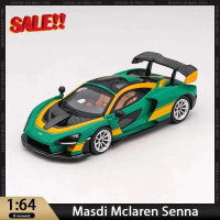 Kereta Mainan Miniatur Masdi, Skala 1: 64, Diecast Aloi Senna, Mclaren 765lt Mcl1107, Hiasan Kereta,