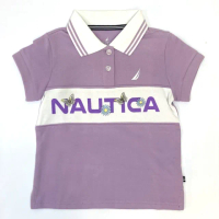 【NAUTICA KIDS】女童紫/白花蝶印字POLO衫(Nautica kids POLO衫)