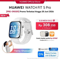 【PO | Diskon s/d 700RB】HUAWEI WATCH FIT 5 Pro | Titanium* | Studi Risiko Diabetes & ECG* | Olahraga 