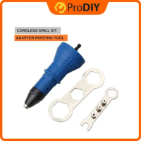 Electric Rivet Nut Gun Cordless Drill Kit Adapter Riveting Tool Riveter