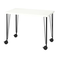 LINNMON/KRILLE 書桌/工作桌, 白色/黑色, 100x60 公分