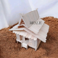 miniatur rumah adat selaso jatuh kembar riau stik eskrim LED