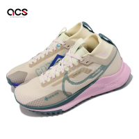 Nike 越野跑鞋 Wmns React Pegasus Trail 4 GTX 女鞋 防水 米白 綠 粉紅 DJ7929-100