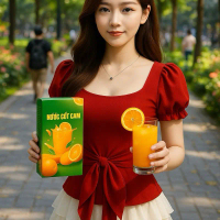Nước cam ép Nio (nửa hộp tặng kèm 7 gói enzyme + quần sinh nhiệt)
