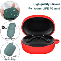 POYATU Life P2 Mini Silicone Case For Anker Soundcore Life P2 Mini Full Protective Skin Cases Washable Dust-proof Cover