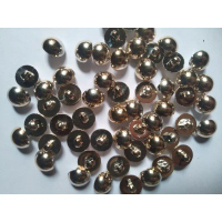 Kancing baju jamur bulat timbul ukuran 9mm/11mm/13mm/15mm ( isi 12pcs )