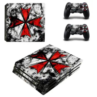 Biohazard Umbrella PS4 Pro Stickers Play station 4 Skin Sticker Decal For PlayStation 4 PS4 Pro Console &amp; Controller Skins Vinyl