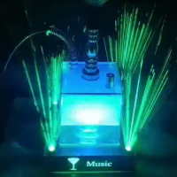 Hookah Laser Disc Color-changing Luminous Smoke Bottle Base Gypsophila Multi-beam Model Use Bar Clubhouse Vaporesso Shisha Lamp