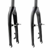 Carbon Fiber Fork For Wheel 20 inch Bicycle Folding BMX Kids Road MTB Bike Front Forks QR 9X100mm,Disc Brake,V Brake,C Brake