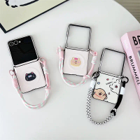 Ốp Lưng Thiết Kế Phong Cách Cho Cặp Đôi Chống Sốc Flip5 Flip6 Flip7FE Màu Hồng Phù Hợp với Samsung G