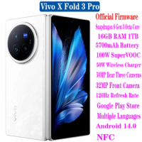 Vivo X Fold 3 Pro Foldable 5G Cell phone 8.03" 2K+E7 Screen 5700mAh Battery 100W Wired 50W Wireless 50MP Rear Three Camera NFC