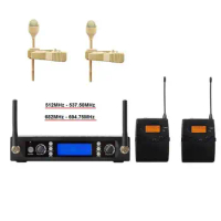 Karaoke Wireless Microphone UHF Professional Lapel Cordless Microphone System For Church